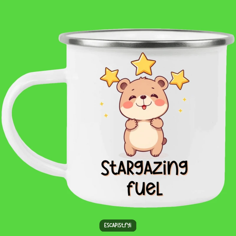 Funny Bear Cub Star Camping Mug: Reach for the Stars on Every Adventure