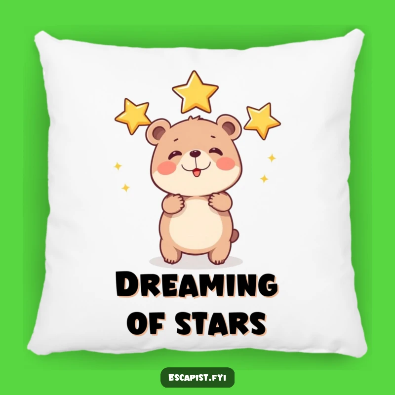 Cozy Funny Bear Cub Star Pillow: Add Comfort and Cosmic Whimsy