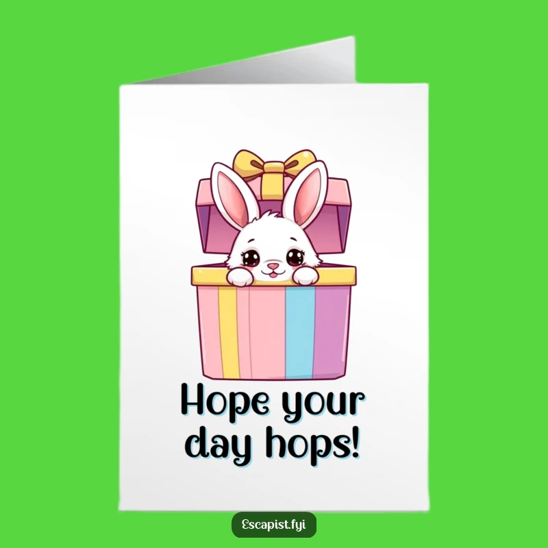Free Printable Bunny Surprise Card: Adorable Birthday Downloadable Gift for Sweet Moments