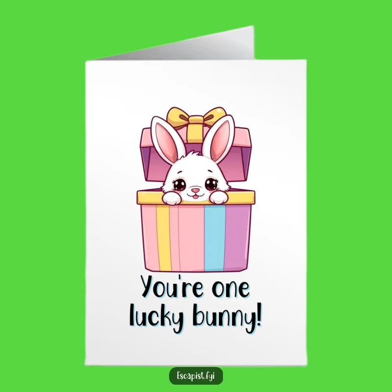 Free Printable Bunny Surprise Card: Cute Congratulations Downloadable Gift for Big News