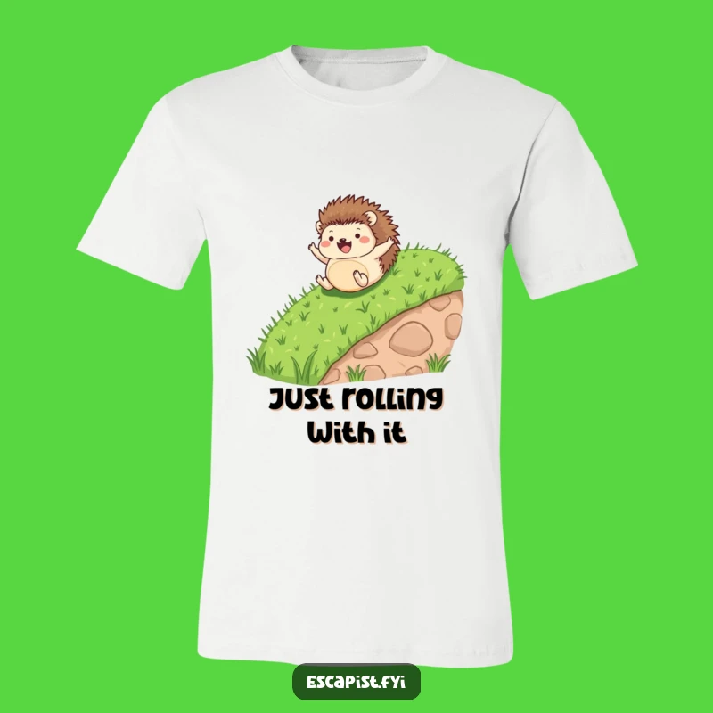 Funny Hedgehog Rolling Joyfully T-Shirt - Hilarious Gift for Outdoor Enthusiasts